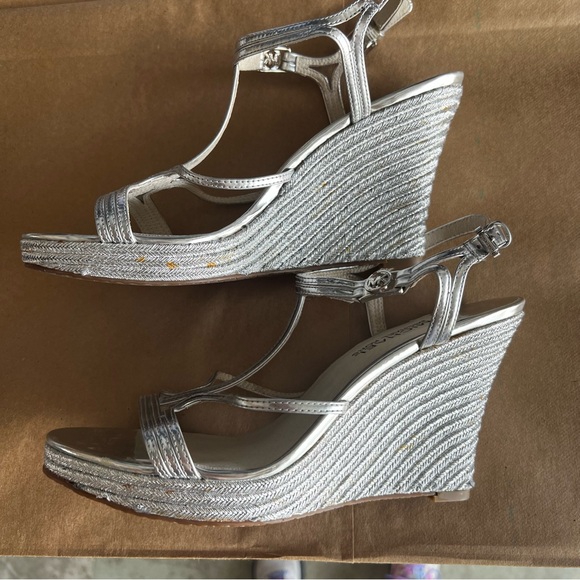 Michael Kors Michael Ankle Strap Platform Wedge Sandals - Picture 4 of 11